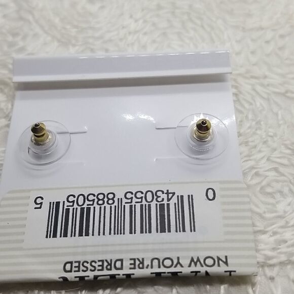 Napier Set Earrings Necklace Square Cream Gold Necklace Earrings - Picture 10 of 10